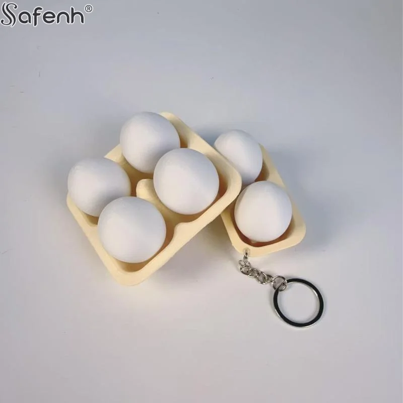 3D Printed Button Clicker Keyring Egg Banana Keycap Press Keychain Creative Relaxed Press Keyboard Keyring Backpack Pendant