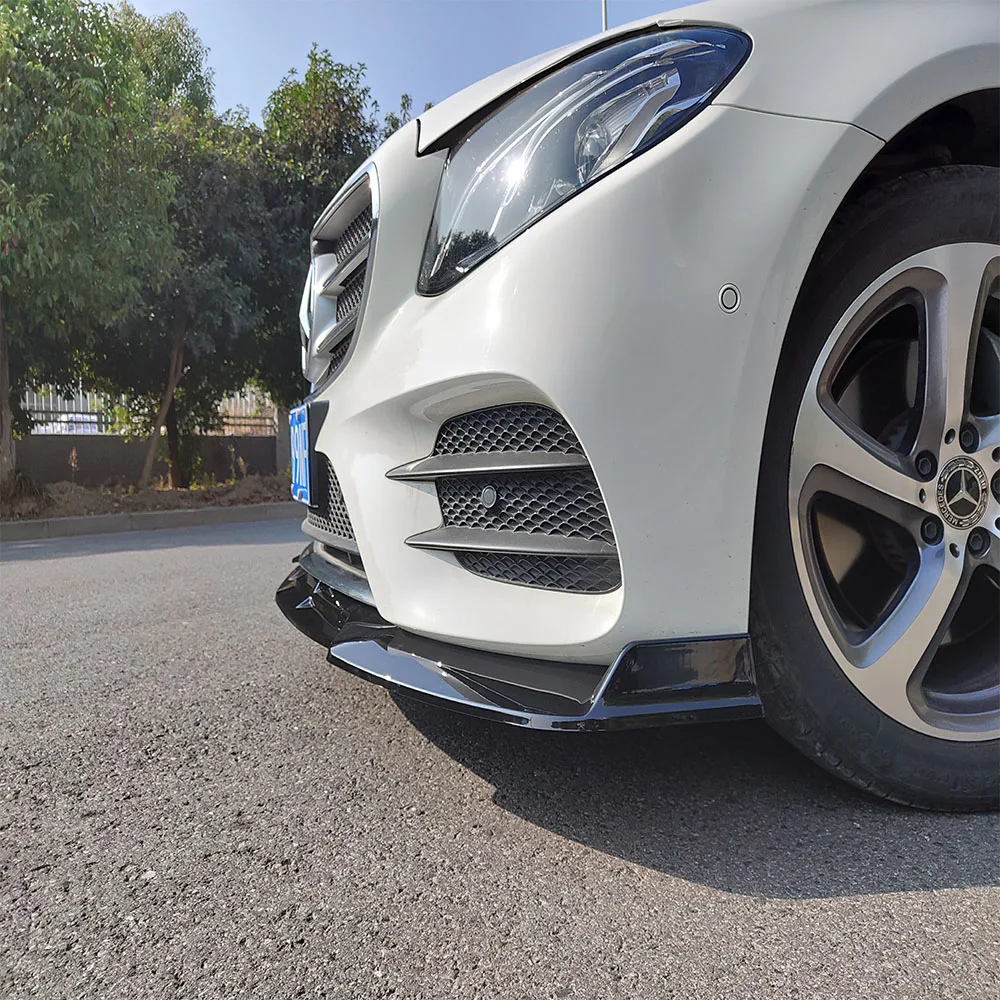 Front Bumper Lip Guard Chin Protector Body Kit Deflector Cover For Mercedes Benz E class W213 C238 A238 E200 E260 E300 2016-2020