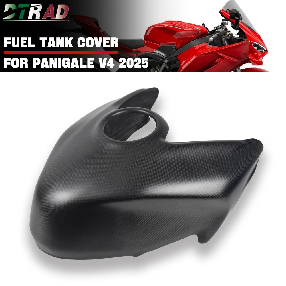 

For DUCATI Panigale V4 V4S 2025 Accessories 100% Carbon Fiber Motorcycle Fuel Tank Cover Case Protection Body Fairing Kits Matte