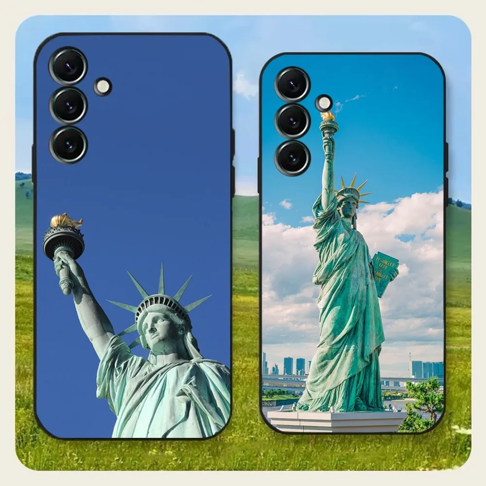 Statue of Liberty New York Phone Case For Samsung Galaxy A20,A21s,A22,A31,A32,A52,A53,A72,73,A80,A91Soft Black Cover