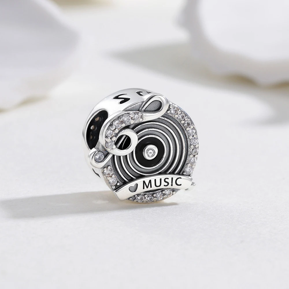 New 925 Sterling Silver Charms Musical Note Beads Pendants Fit Original Bracelet Charm DIY Jewelry Music Lover Gifts For Woman