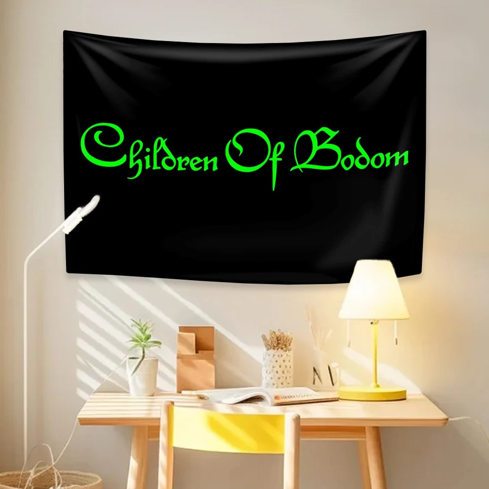 Children Of Bodom Tapestry Death Metal Rock Band Large Fabric Wall Hanging Background Cloth Bedroom Decor Bedspread Sofa Blanket