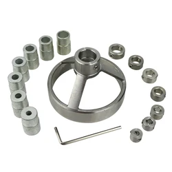 Guida per trapano ad angolo retto in acciaio inossidabile Perforatrice per fori Posizionamento del legno Localizzatore di maschere per tasselli per strumenti di carpenteria fai-da-te