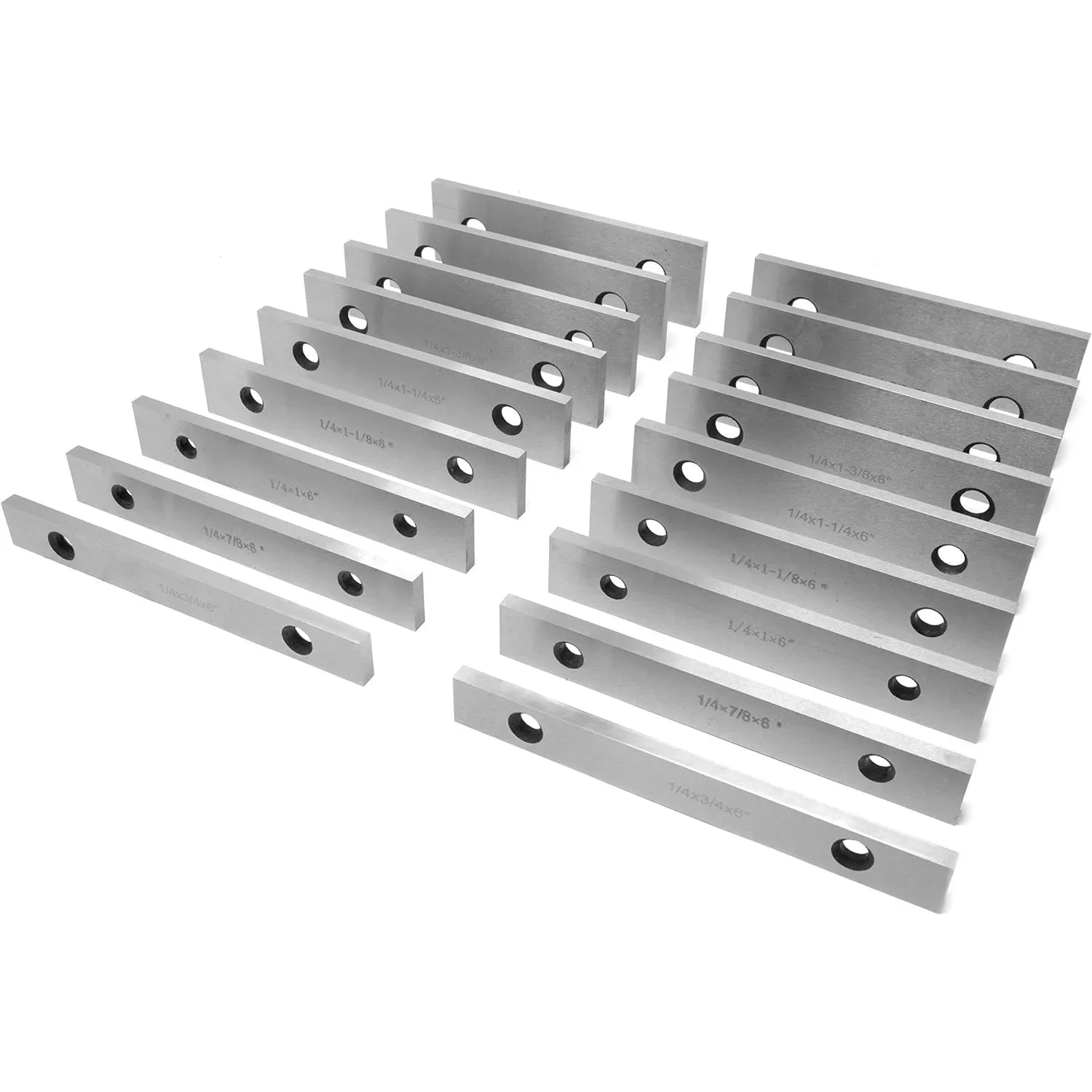 10349 18-PC Precision-Ground 1/4-In Parallel Sets w/ Case, Chrome