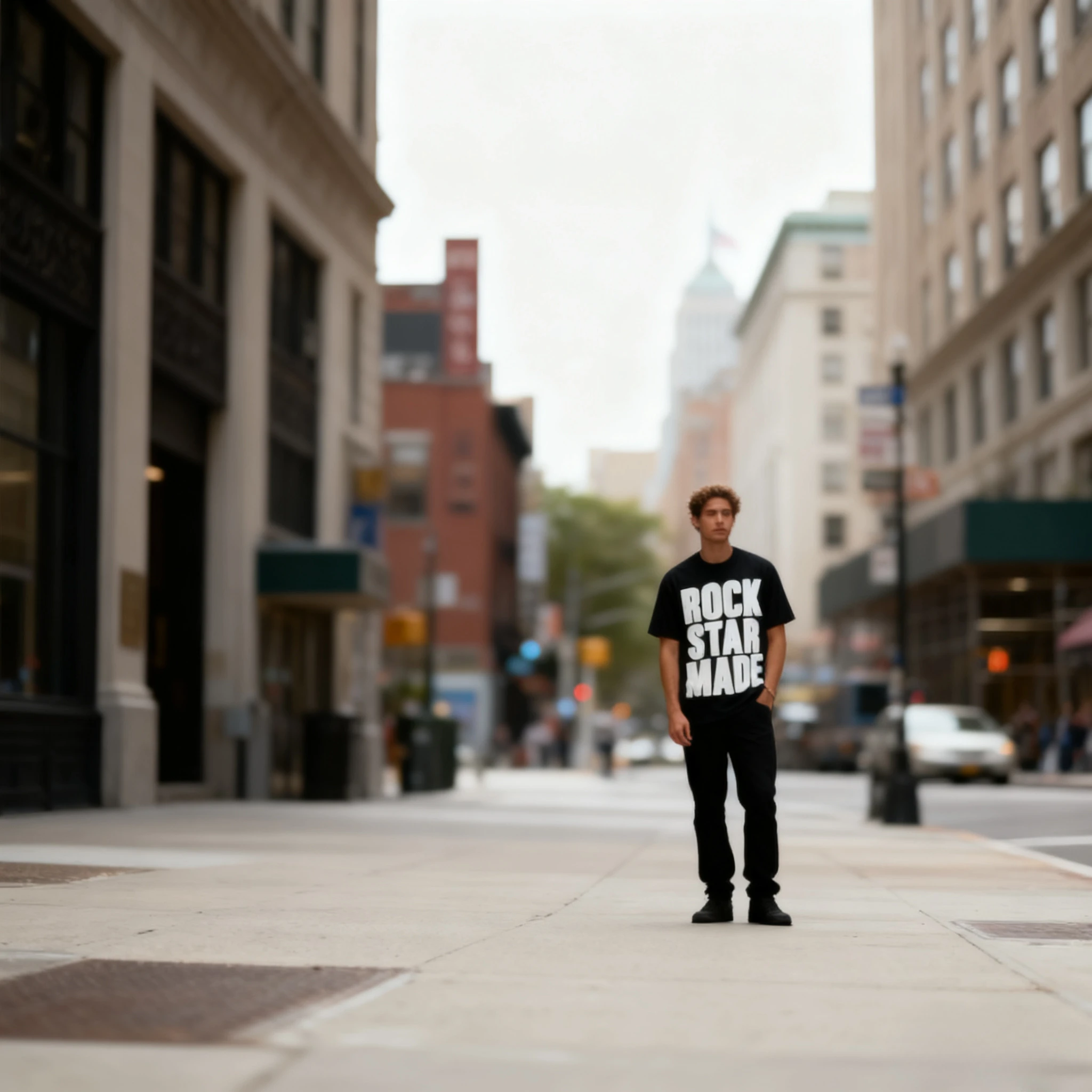 Camiseta casual para hombre Rock Star Made Texto Estampado gráfico Camiseta de manga corta Camiseta de moda