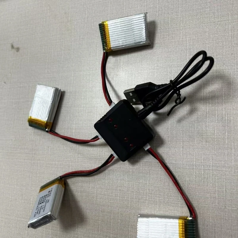 3.7V lithium battery charger USB small white head 1 drag 4 plug for drone lithium battery charging Toy battery charger - view 6