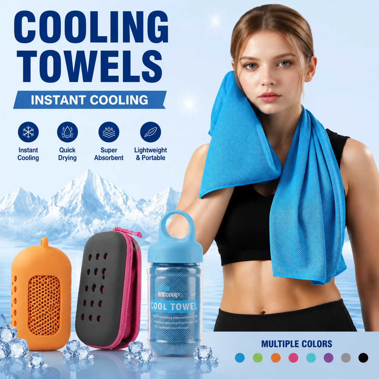 Breathable Cooling Towel Microfiber Instant Ice Towels Portable   Quick Drying Wipes For Sports Fitness Camping Outdoor Hiking