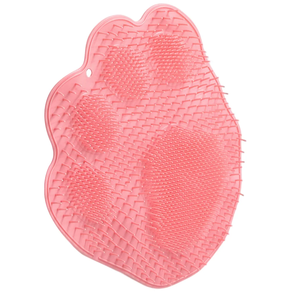 

Bathroom Anti slip Mat Pink Suction Cup Floor Massage Foot Shower Scrubber Pad Non skid Design Large Size Mats Bath Use