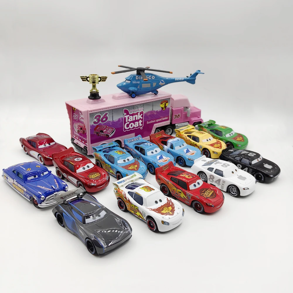 

Disney Pixar Cars Lightning McQueen 1:55 Металлические литые под давлением автомобильные игрушки Jackson Storm Mack Модель автомобиля Украшение рабочего стола Подарок на день рождения для мальчиков