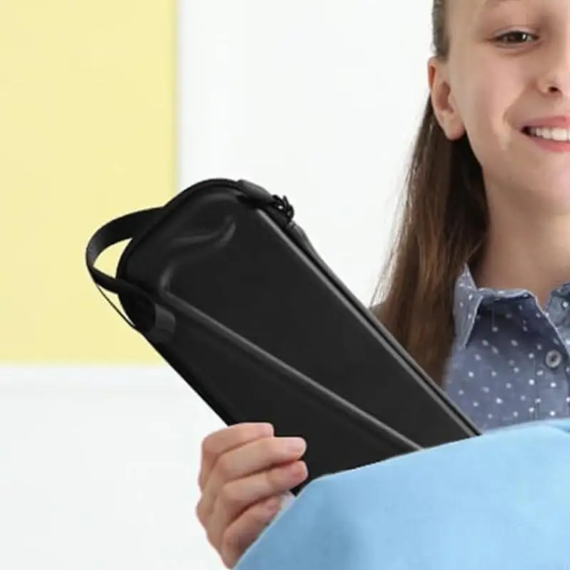 Shock Absorbing Instrument Case Carrying Bag and Wrist Strap for Otamatone Electronic Music Instrument Storage Black 83CF