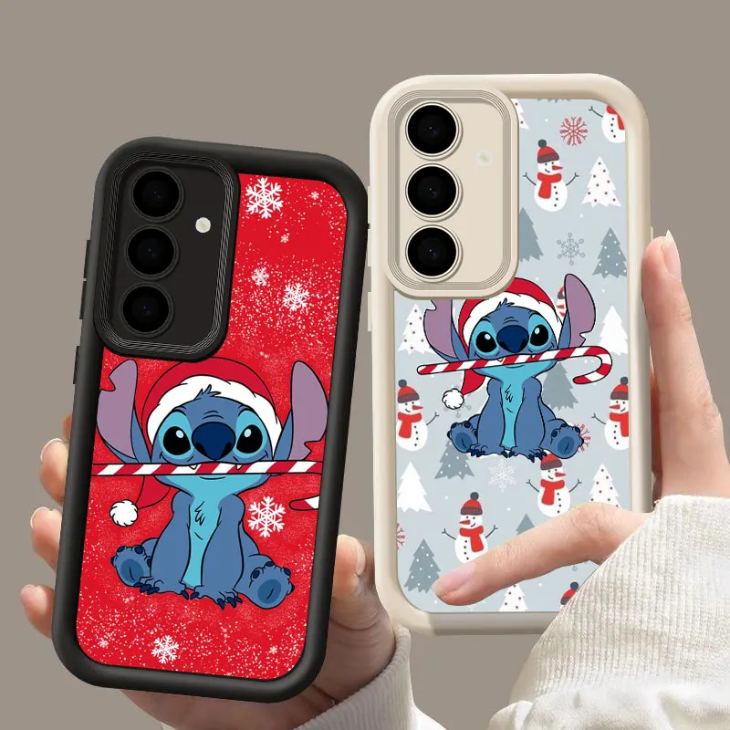 เคสโทรศัพท์ลายคริสต์มาสพร้อมตุ๊กตาหิมะ S25FE สำหรับ Samsung Galaxy S25 S24 S23 S22 S21 S20 FE Ultra Plus Note20 ป้องกันการกระแทก