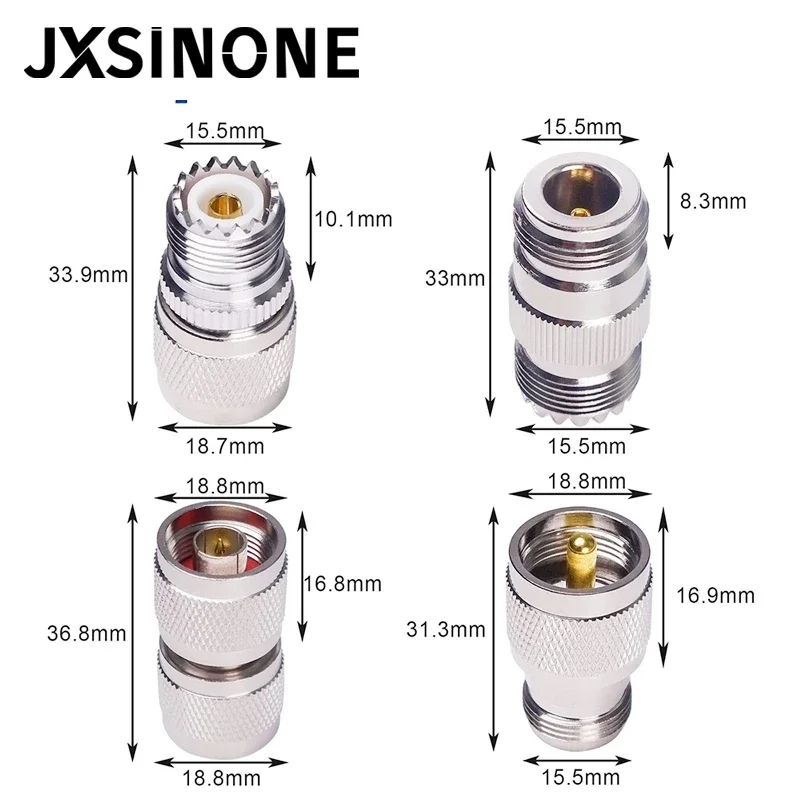 JXSINONE 1 قطعة UHF SO239 PL259 ذكر أنثى إلى N نوع ذكر موصل سالب RF محوري اقناع محول