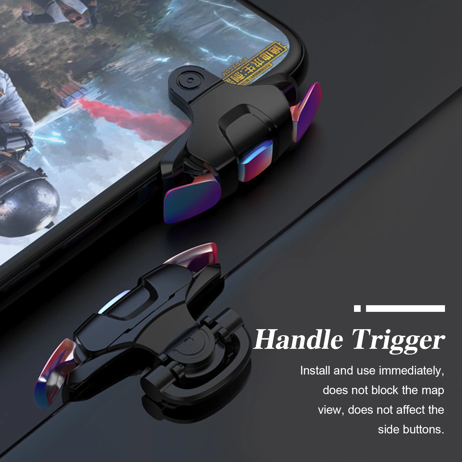 

1 Pair Game Trigger Gamepad Portable Compact Durable Controller For Mobile Phones Universal Gaming Device Accessory