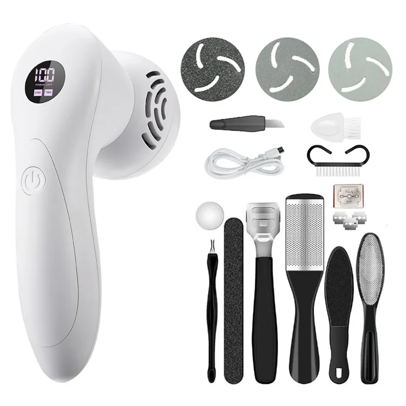 Automatic Foot File with Dust Suction 2-Speed Electric Callus Remover for Smooth Feet