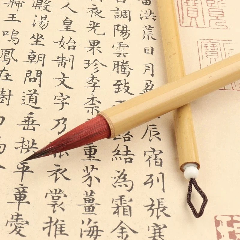 Dyed  Rabbit Hair Calligraphy Brush Set Small Regular Script Writing Brush Gouache Watercolor Flower Bird Fine Outline Pen