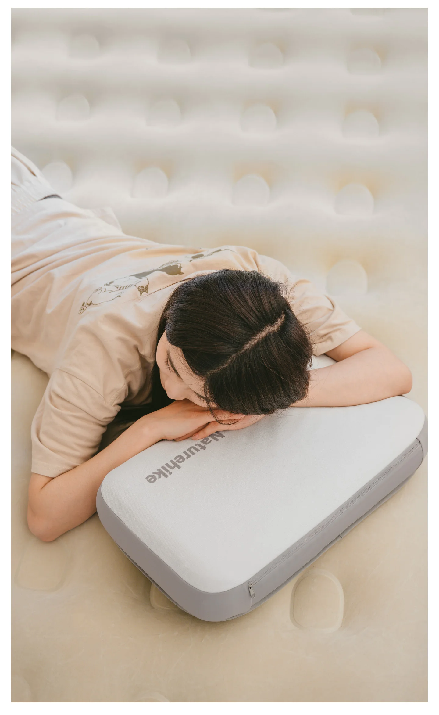 Naturehike 2026 Neues Upgrade Doppelseitiges Hochelastisches Ergonomisches Nackenstützkissen für Reisen 4-Jahreszeiten Antihaft-Campingkissen – Detail 8