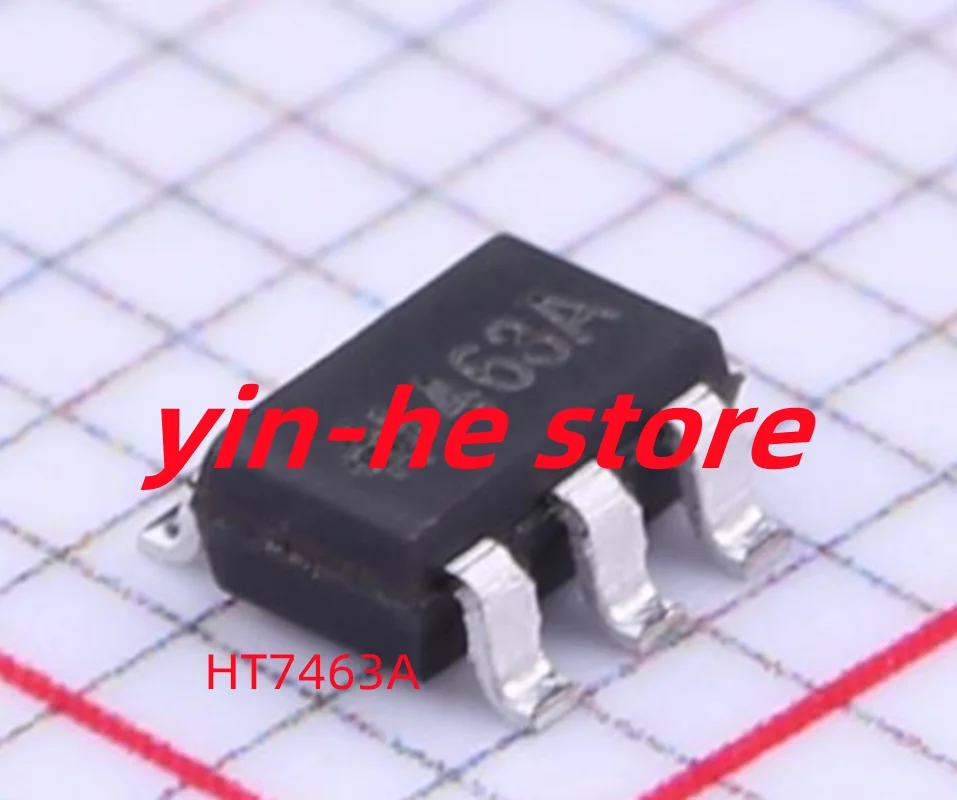 رقاقة DC-DC ، HT7463A ، SOT23-6 ، شاشة 463A ، 52 فولت ، 600mA ، 20 قطعة ، 100 قطعة
