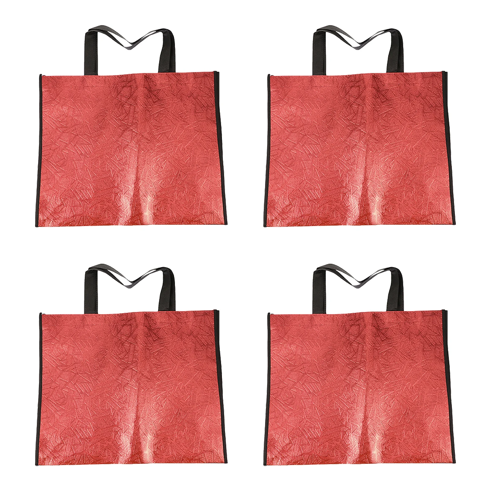 

4 Pcs Drawstring Gift Wrapping Bag Shopping The Tote Non-woven Fabric Grocery Reusable Bags