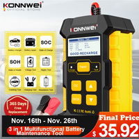 KONNWEI KW510 Full Automatic  12V Car Battery Tester Pulse Repair 5A Battery Chargers Wet Dry AGM Gel Lead Acid Car Repair Tool