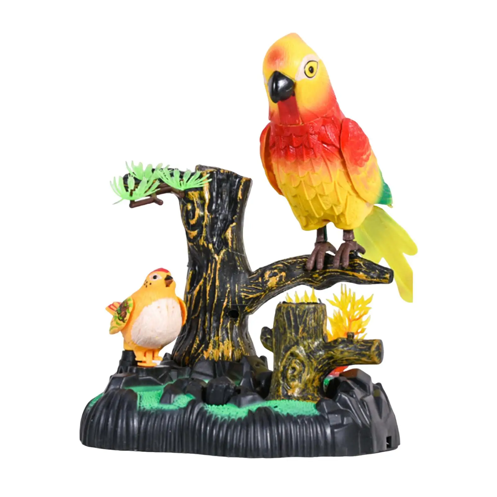 Electronic Birds Toy Singing and Chirping Decoration Cute Electric Desk Pet for Kids Room Baby Desk Christmas Birthday Gifts