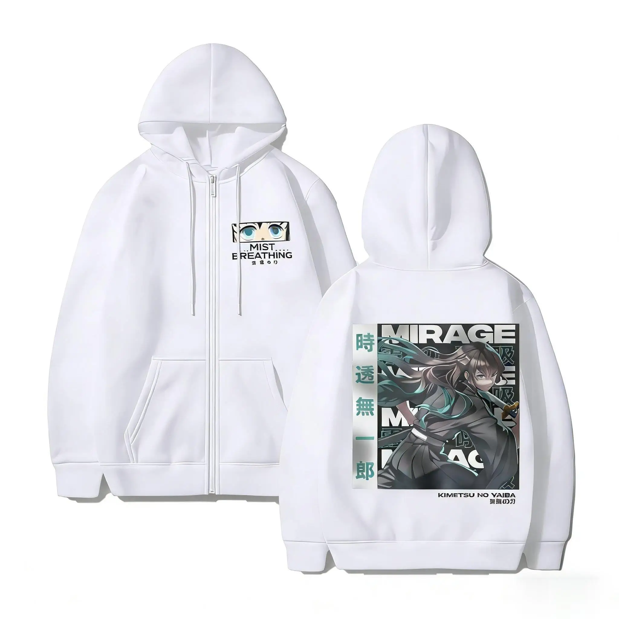 شيطان القاتل Muichiro Tokito هوديي الرجال النساء أنيمي زمم البلوز 2026 الشتاء الشارع الشهير تأثيري سترة عادية كم طويل #3