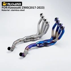 Slip On Motorcycle Exhaust Escape Full System Muffler 51mm Header Front Link Pipe For Z900 A1 A2 35KW 70KW 2017 - 2024