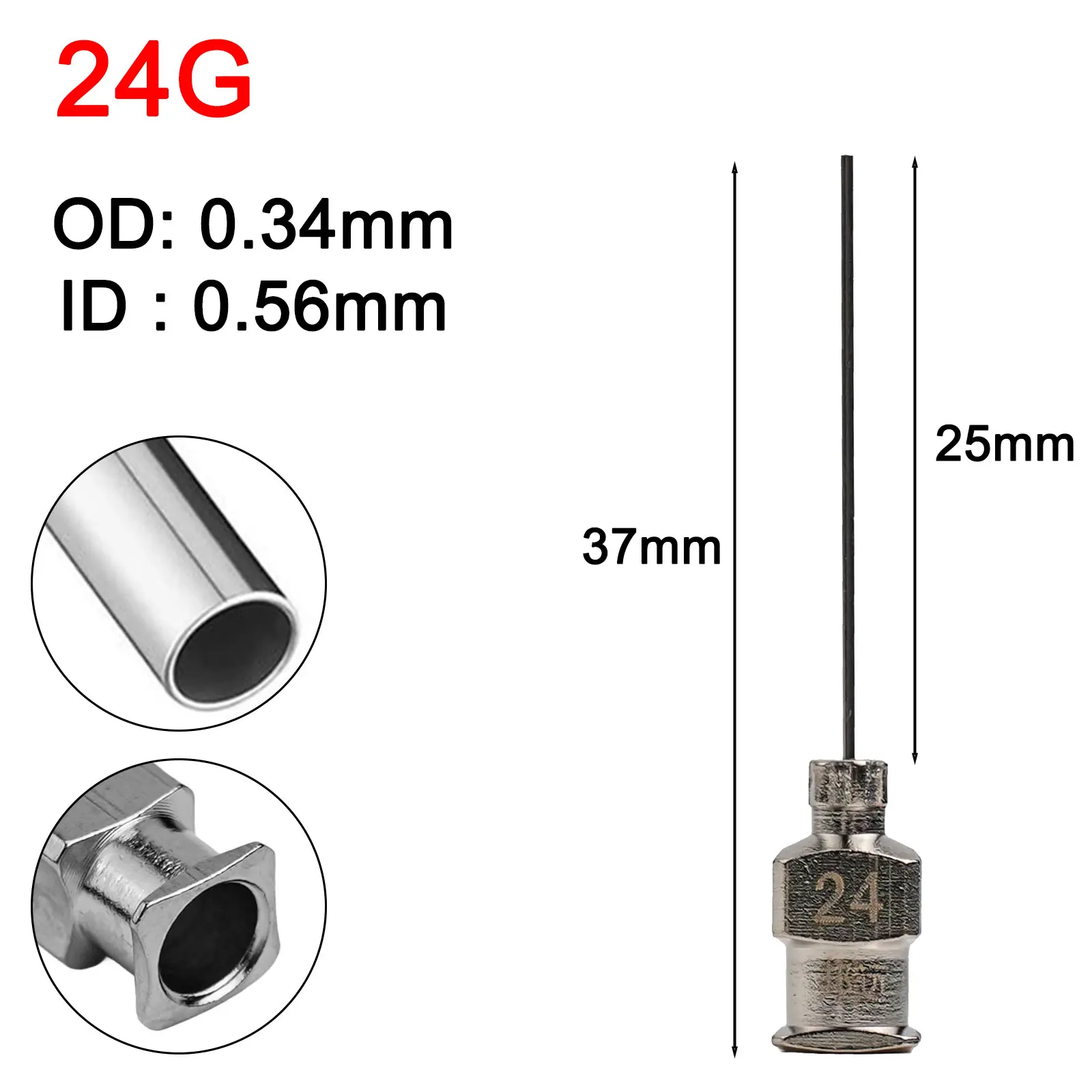 25mm Stainless Steel Dispensing Machine Needle Industrial Glue 1 Inch 8G-30G Workshop Equipment Hand Tools