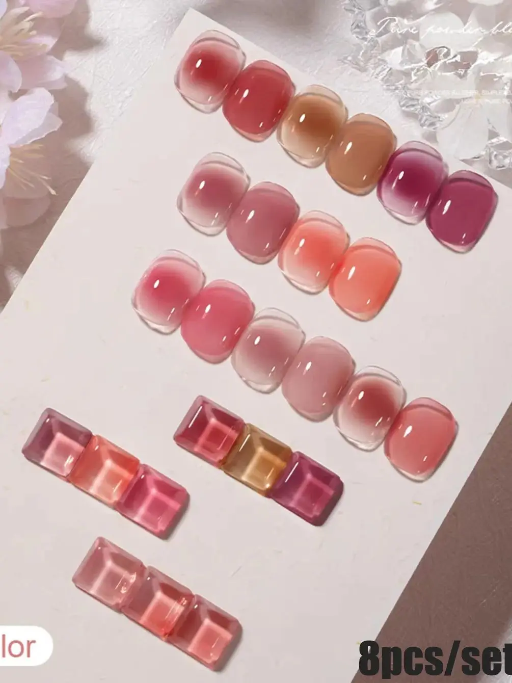 1pcs SHAKA Pure Powder Powder Blusher Gel Nail Polish Gradual Nude Powder Transparent Color Gentle Whitening Versatile Nail art