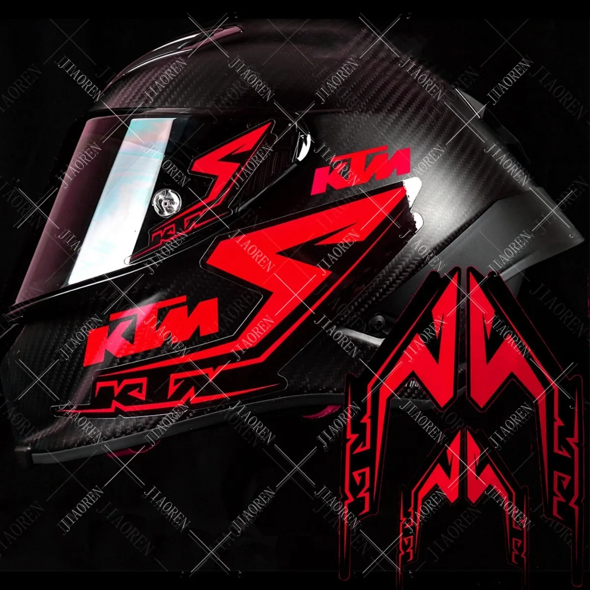 Racing Ktm Helmet Stickers Decal Logo For Exc 250 300 350 450 Duke 200 690 1290 390 Rc 125 image 6