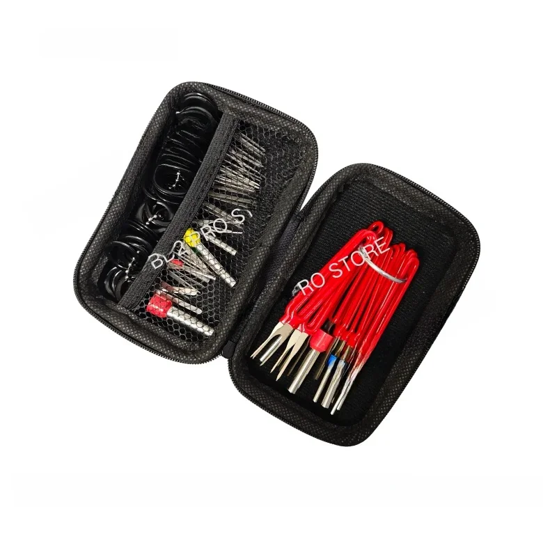 Car Repair Tool Kit Storage Bag Car Terminal Removal Organizer Bag Multiple Sizes Carbon Fiber Pattern With Zipper Tool Storage