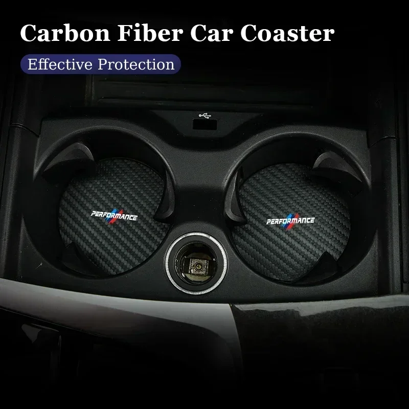 tapete-de-carbono-para-copos-de-carro-almofada-interna-para-copos-de-Agua-para-bmw-performance-x3-x5-e39-e46-e90-f20-e60-e30-g30-e53-m3-m5-x6-x4-x7