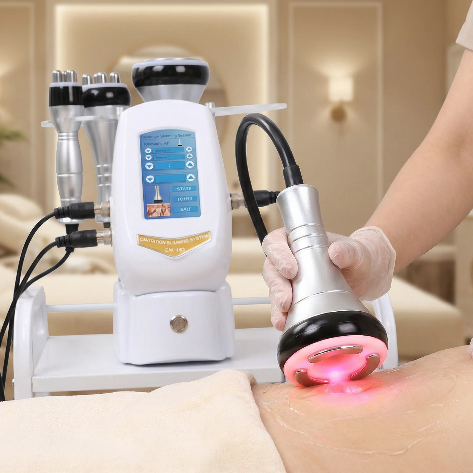 BEEMYI 40K Ultrasonic RF Cavitation Machine 4-in-1 Body Slimming Weight Loss Facial Skin Tightening And Lifting Device