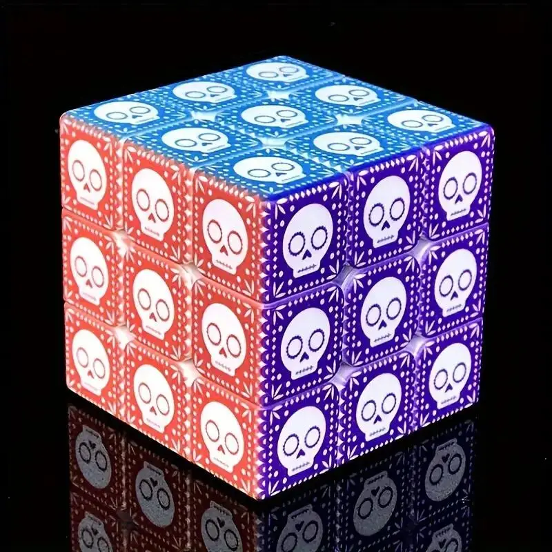 Puzzle Toy Gifts Third-order Cube UV Printing Skull Head Cube Intelligence Development Toy Christmas Gifts