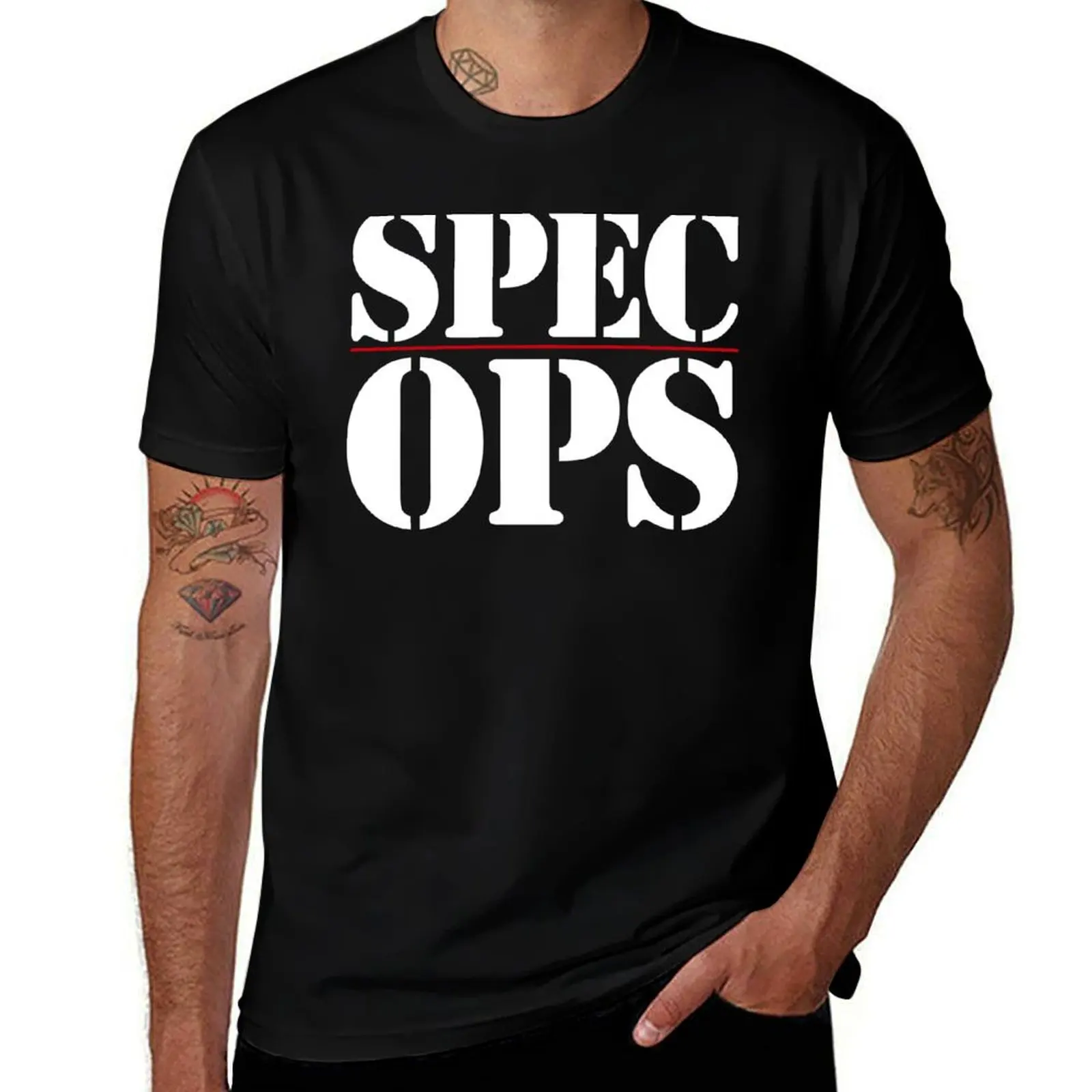 

SPEC-OPS T-Shirt Retro Style Print Casual Top
