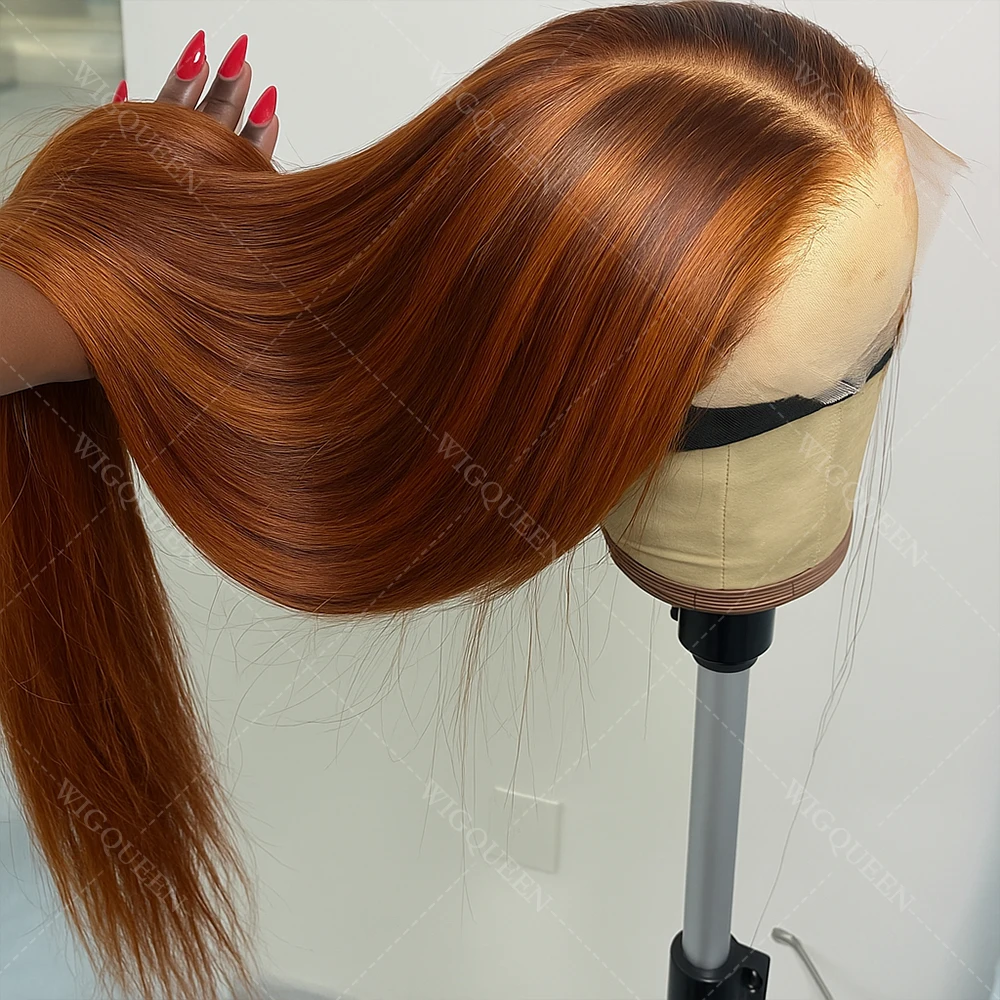 

Обновление Wear and Go 3.0 # 4/350 Выделите 5x5 Кружевной передний бесклеевой парик Человеческие волосы Длинные шелковистые прямые рыжие парики смешанного коричневого цвета