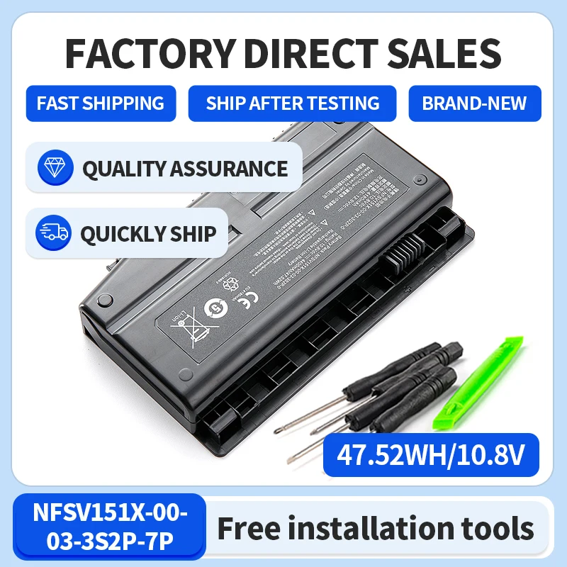 

Somi 10.8V 47.52Wh NFSV151X-00-03-3S2P-0 Bateria Do Portátil Para Machenike F117 F1 F2 F6 X6TI X6TI-M2 GE5SN-03-12-3S2P-07P