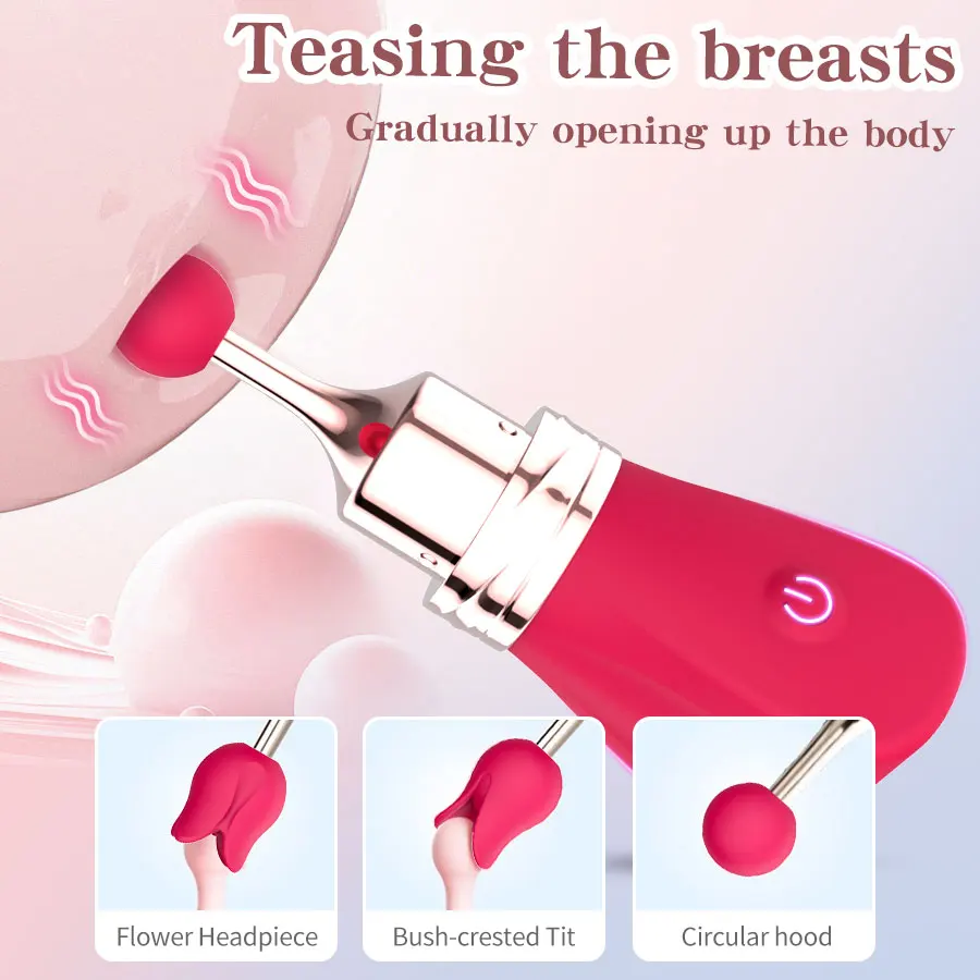 Women's Adult Toy Massager Clitoral G-Spot Nipple Stimulator High-Frequency Mini Bullet Vibrator 3 Silicone Massage Heads - view 3