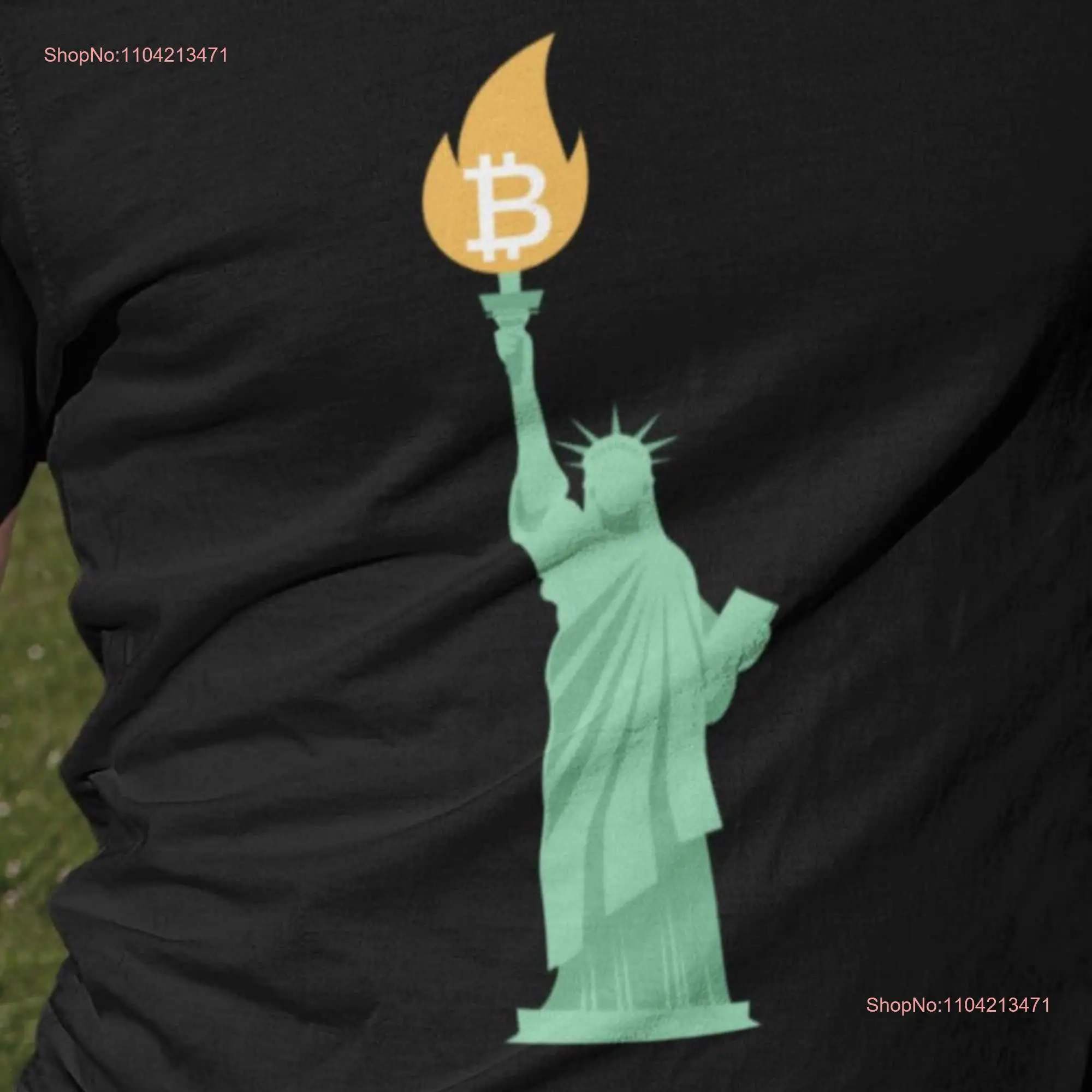 Bitcoin Liberty Decentralized Financial Freedom Organic Cotton T Shirt long or short sleeves