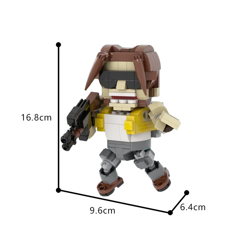 MOC Game Character TARMA Model Building Block Attack Battle Action Figure Assembled Brick Toy Creative Kids Birthday Gift