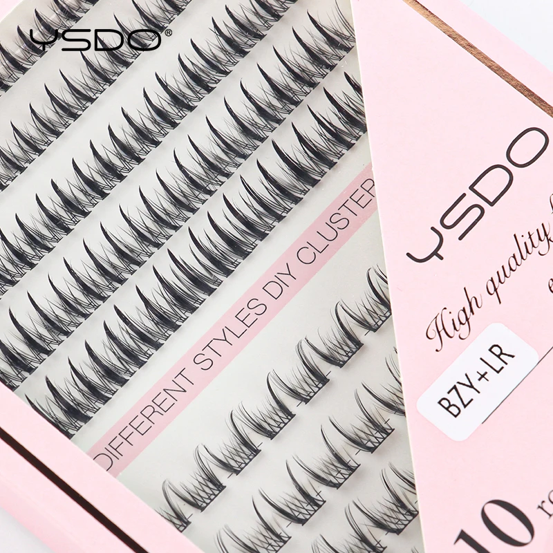 YSDO DIY Lashes Individual 3/10 Rows Soft Eyelashes Extension Tool Spikes Lashes Wispy Premade Russian Natural False Eyelashes