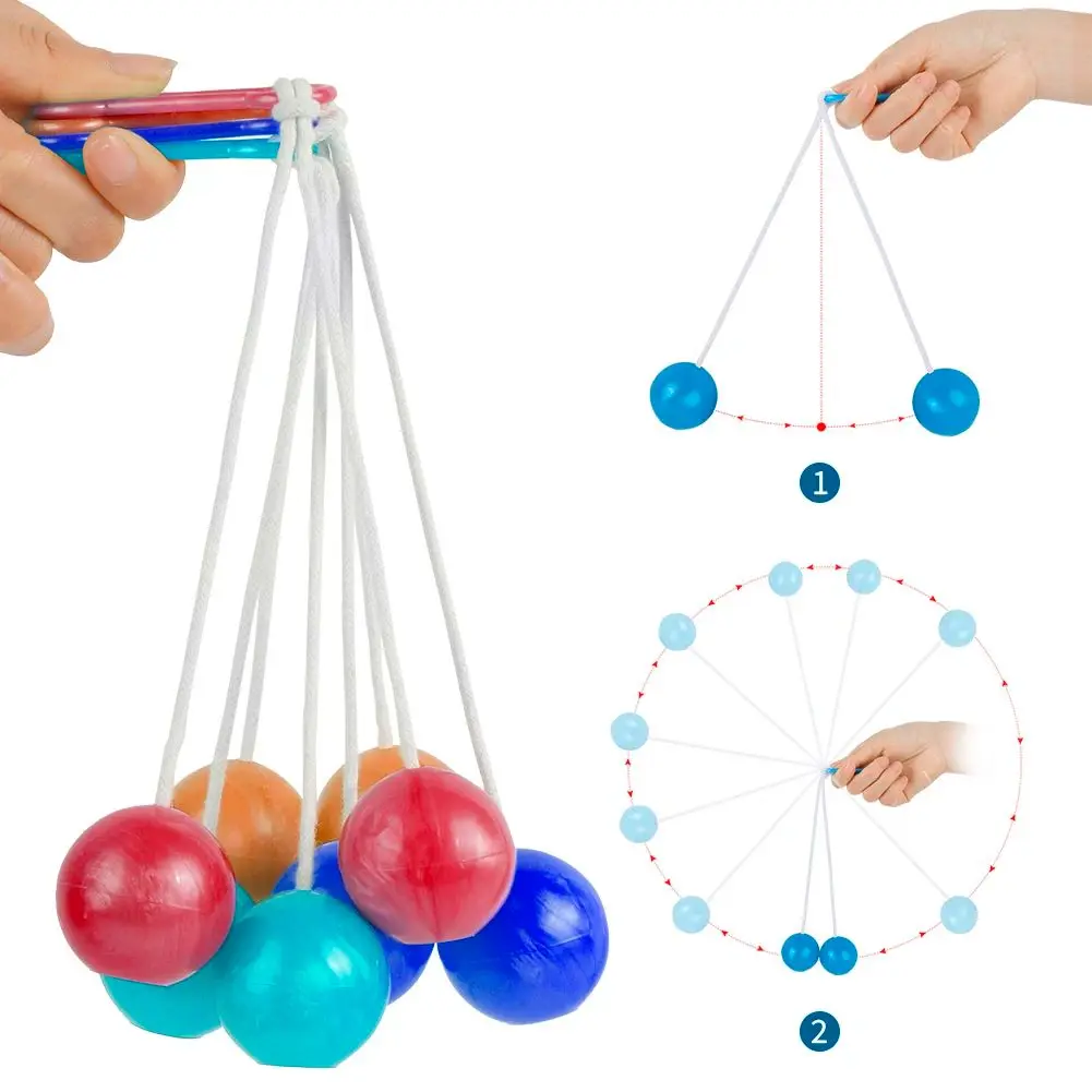 String Swinging Collision Clackers Ball Lato Lato Hand Shake Spin Toy ADHD Sensory Fidget Stress Relief Concentration Creative