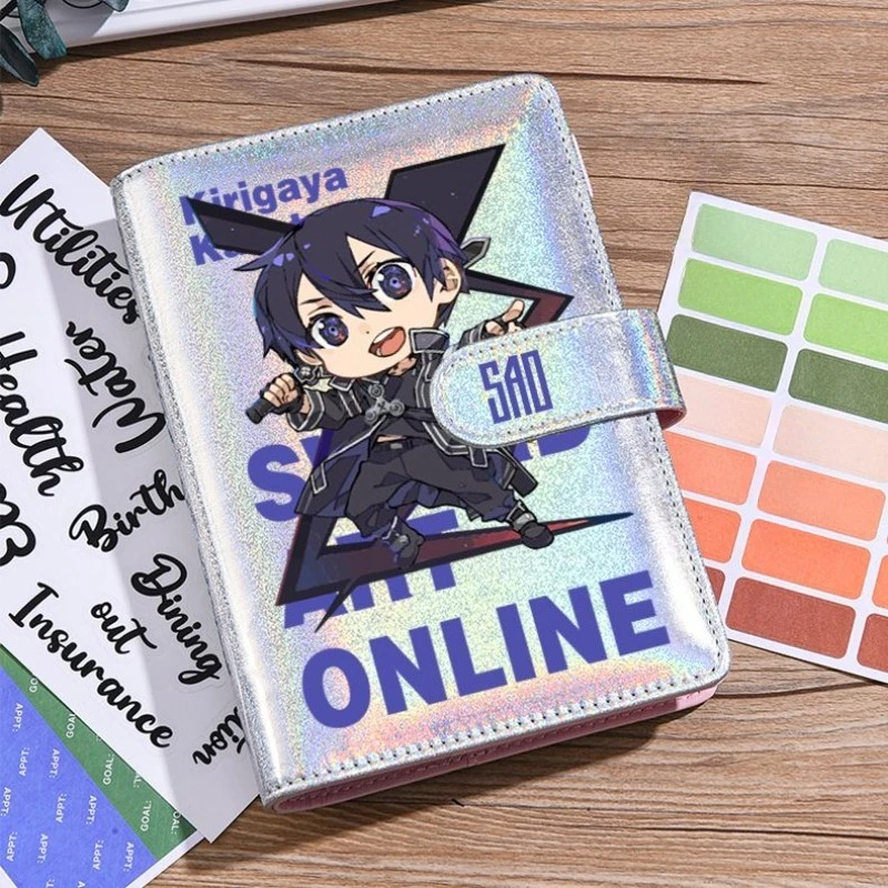 Sword Art Online Asuna Kirito anime cartoon laser notebook creative personalized student detachable planner stationery wholesale view 5