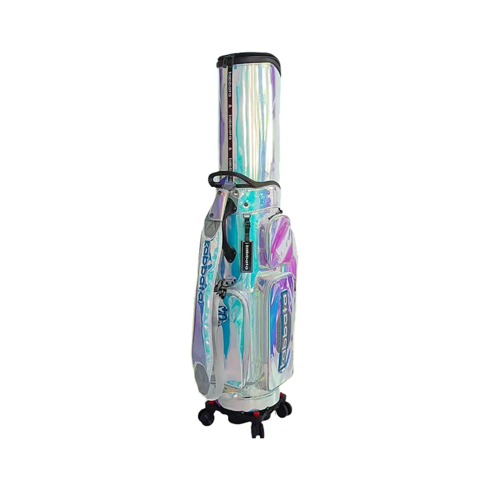 

Portable Colorful Golf Bag with Manual Rolling and Sliding System, Comfortable Shoulder Strap and Club Storage Function