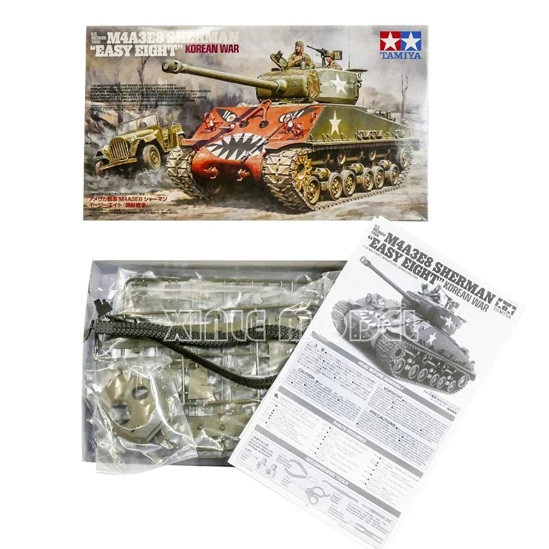 

TAMIYA 1/35, собранная модель, комплект 35359, M4A3E8, танк Шермана для военной модели игрушек, коллекция для хобби