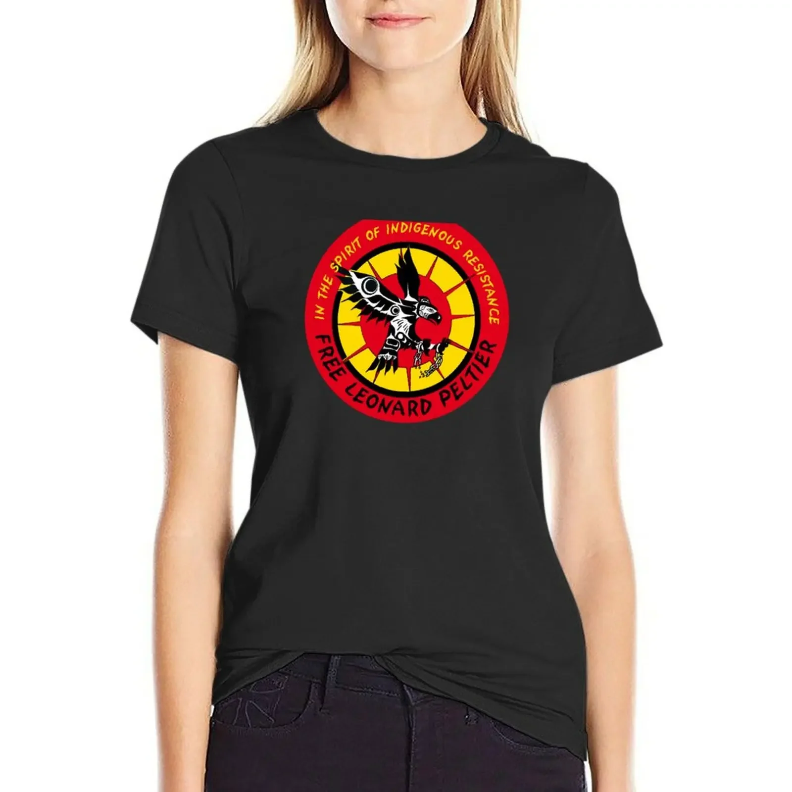 

Free Leonard Peltier T-Shirt shirts graphic tees new edition cute tops cotton t shirts Women