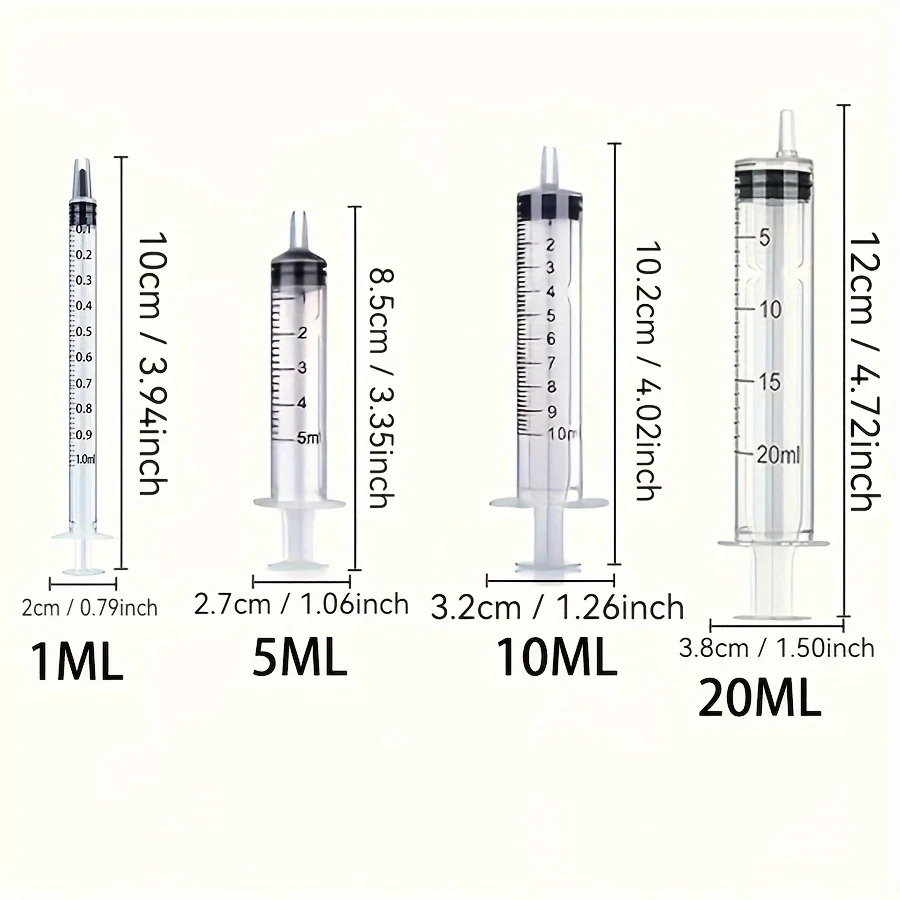 10ml Ink Syringe with Blunt Needle Tip and Soft Plastic Tube Suitable for Glue Application,Liquid Dispensing and Measurin