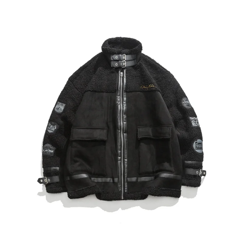 

Hip Hop Men's Warm Parka Street Retro Letter Printing Down jacket Winter Men's Harajuku Plus heavy coat