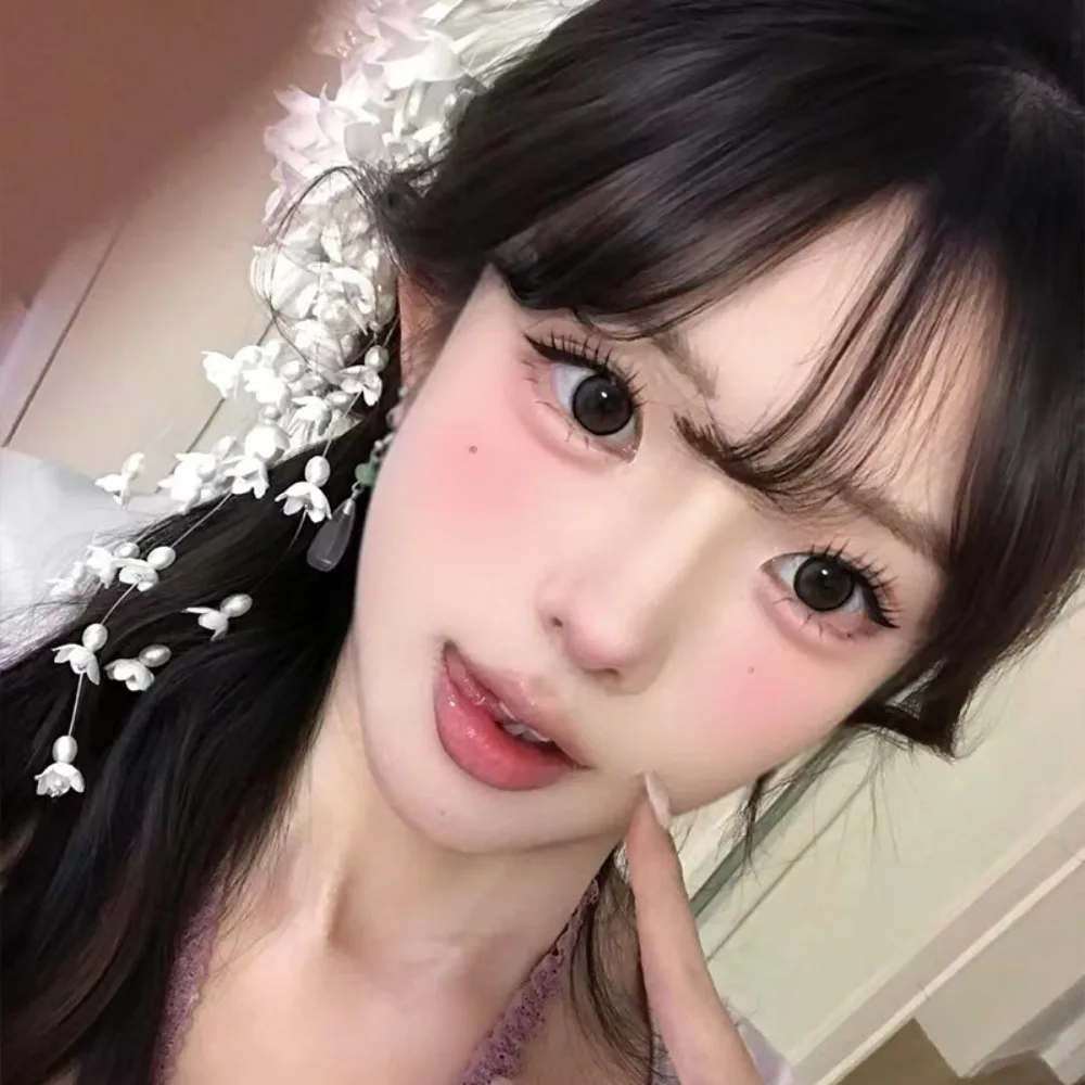 

Elegant Flower Orchid Hair Clip With Pearl Tassels Long Hair Claw Dress Accessories Headwear Gift