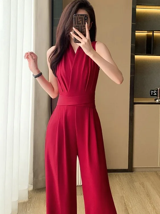 

Summer Korean Sle Design Sense Small ence Tie Waist Pants Loose High Waist Slimming Faion Dr Pants