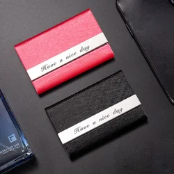 Stainless Steel Business Card Case  Laser Engraved Personalized Logo Birthday Present Aluminum Alloy Creative Card Holder Gifts